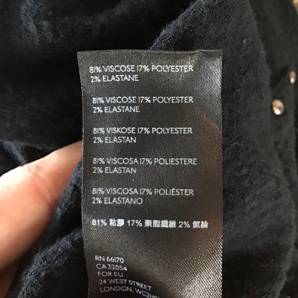Free People Top XS We The Free Hidden Valley Button Down Oversized Black - Picture 10 of 12